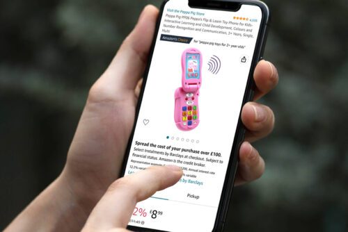 2 - Venture Forge Image of person using mobile to research Trends products on Amazon