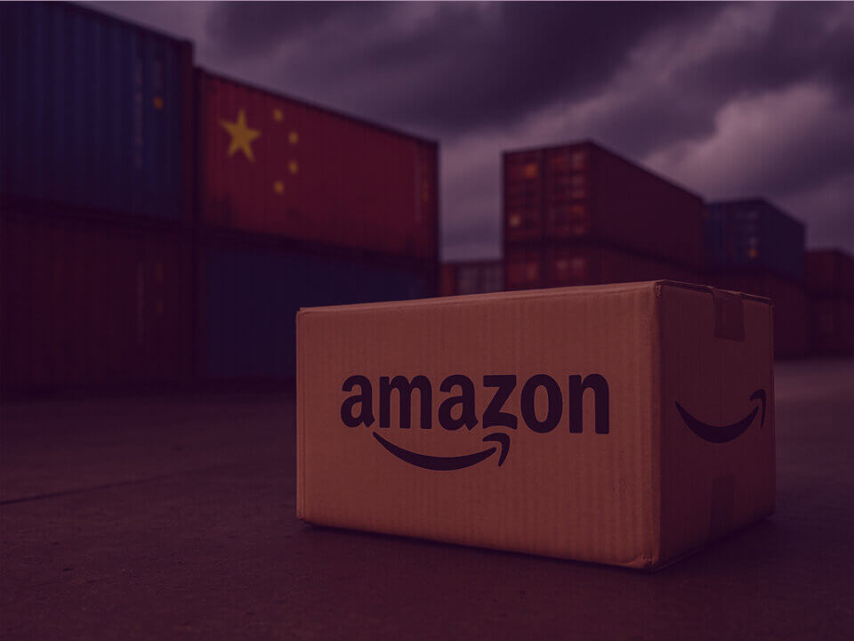Image of Amazon parcel being shipped from China