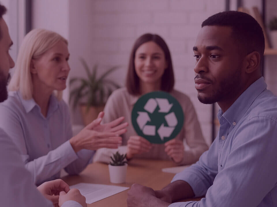 The lowdown on the Amazon Sustainability Accelerator - Venture Forge Image of Amazon team reviewing their sustainability policy