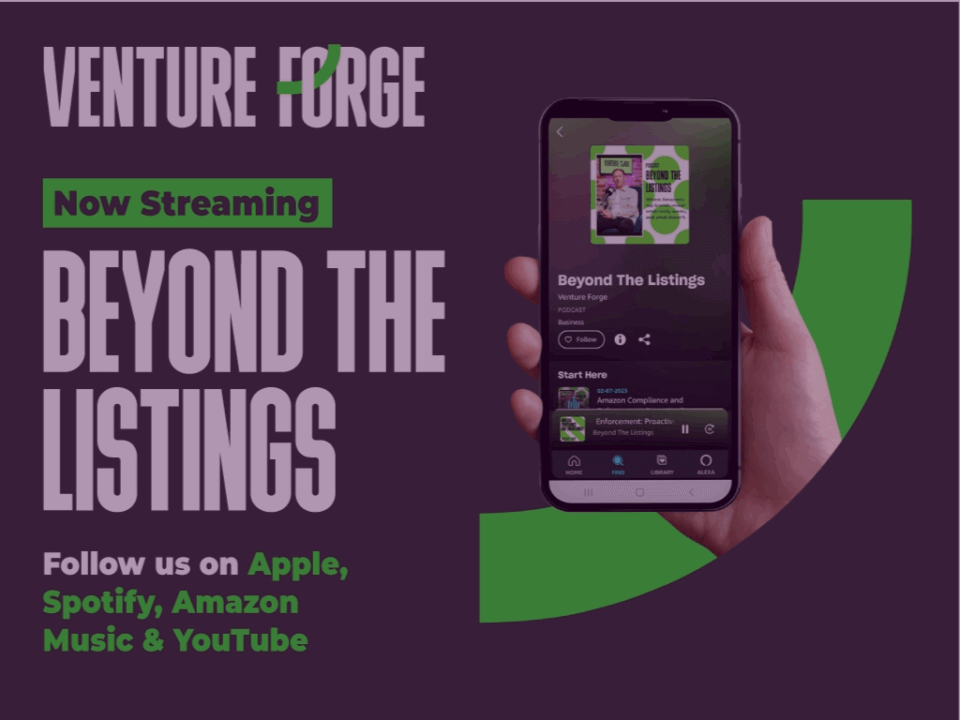 880 7 15 - Venture Forge Image of a man holding phone as he listens to Beyond The Listings Podcast by Venture Forge
